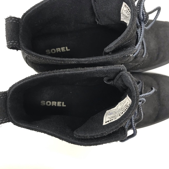 Sorel Toronto Waterproof Leather Suede Lace Up Wedge Snow Winter Boots 7.5 black - Picture 8 of 14